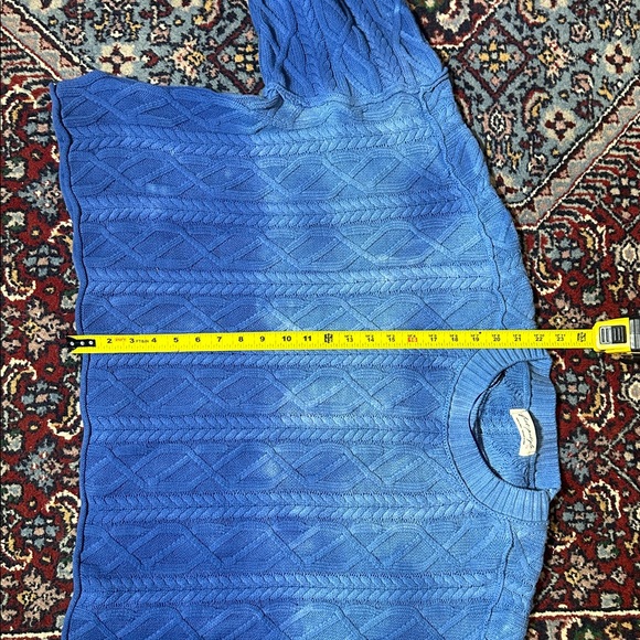 Free People Washed Ashore Ombré Blue Chunky Knit Sweater - Picture 8 of 9